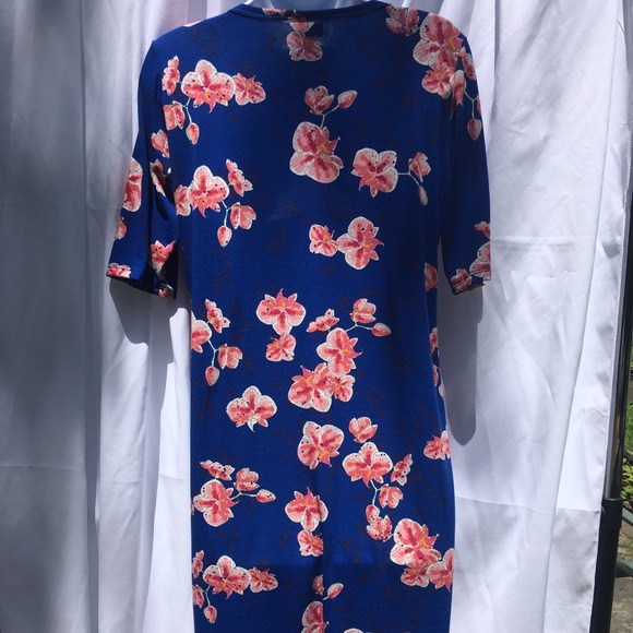Women’s lularoe Julia blue and pink floral medium - Picture 2 of 3